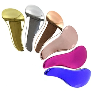Bulk Cosmetic Tools Smart Beauty Hair Styling Custom Rose Gold Electroplating Detangling Brush