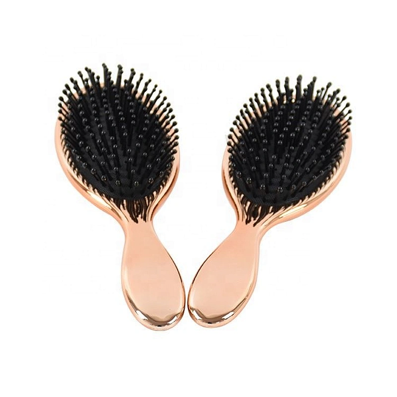 oval detangling hair brush with flexible pins in black long hair extensions hair brush