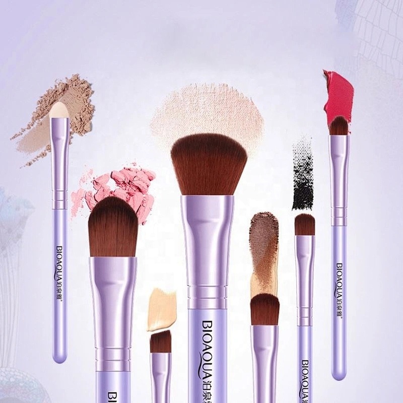 New Design Professional Makeup Brush 7Pc Soft Synthetic Hair With Plastic Handle Make Up Brushes Set