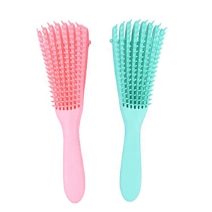 Adjustable rational construction quick hair dry 8 rows detangling hair brush wet