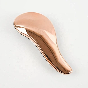Wholesale ningbo hair brush factory  beautyhair extension brush gold plastic styling designer hair brush