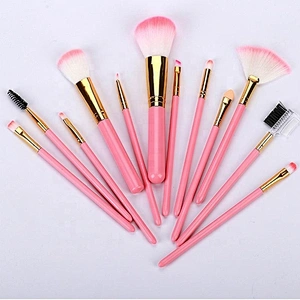 12Pcs Makeup Brushes Set With Package Premium Synthetic Foundation Brush Blending Face Powder Blush Concealer