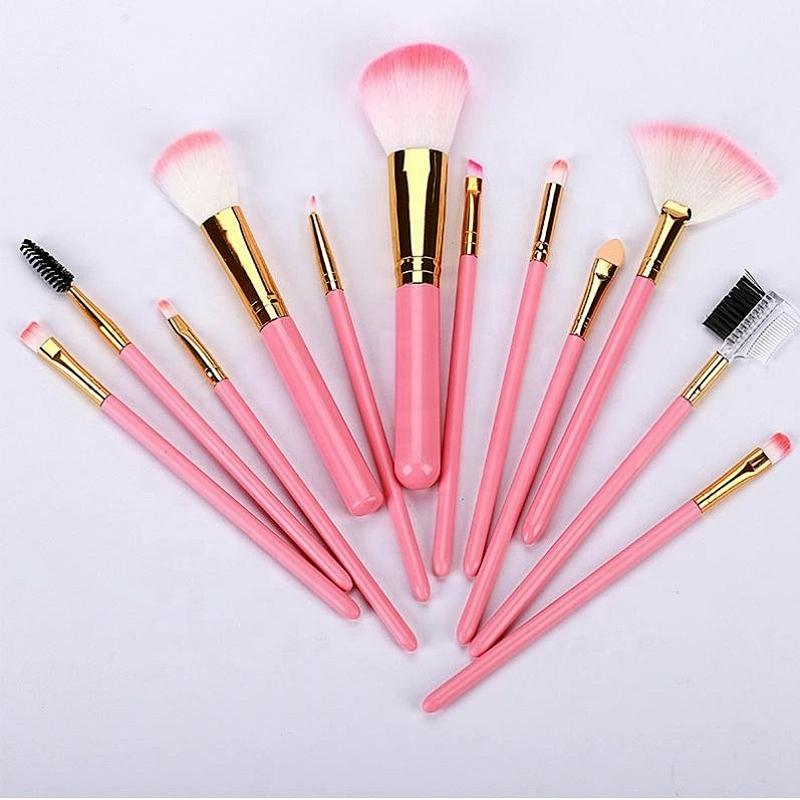 12Pcs Makeup Brushes Set With Package Premium Synthetic Foundation Brush Blending Face Powder Blush Concealer