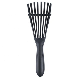 PVC box set custom printed wave eight lines teeth air drying wet detangling flexible teeth hair brush