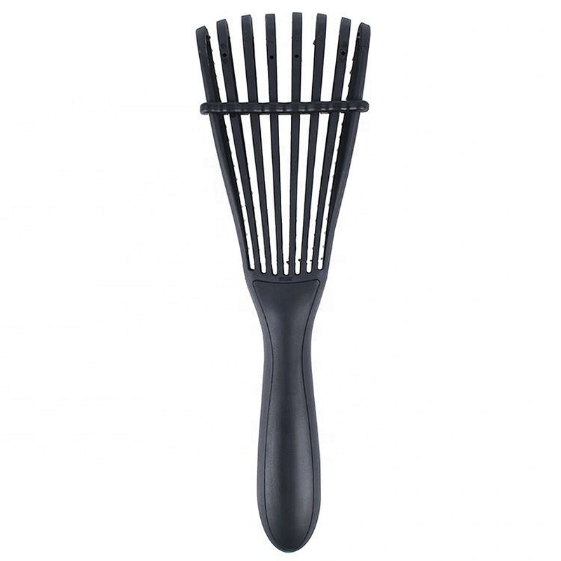PVC box set custom printed wave eight lines teeth air drying wet detangling flexible teeth hair brush