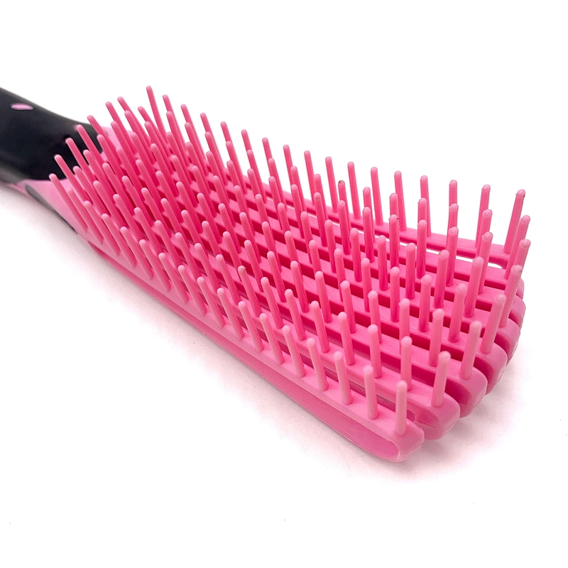 Xinlinda manufacturer Hot sale fashional comfortable multicolor bristles octopus 8 rows detangler brush