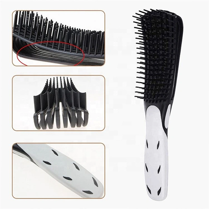Good Quality Soft Rubber Handle Detangling Eight-Claw Hair Brush For Curly