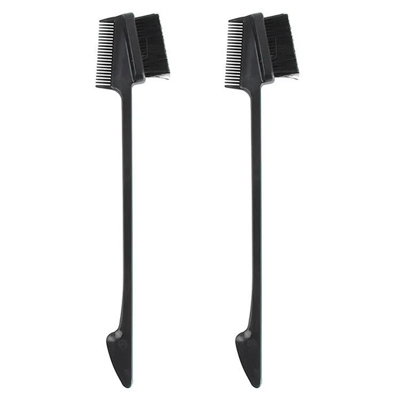Professional Double Sided Eyebrow Lash Comb private label hair edge control brush