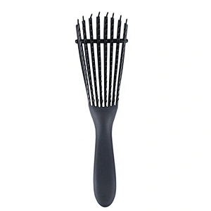 PVC box set custom printed wave eight lines teeth air drying wet detangling flexible teeth hair brush