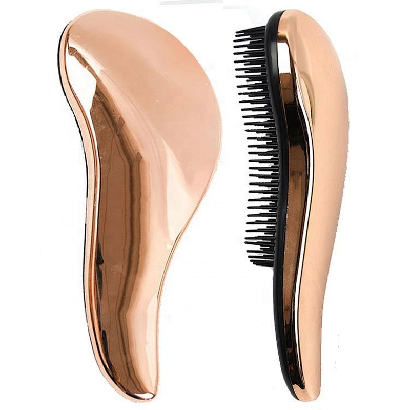 Bulk Cosmetic Tools Smart Beauty Hair Styling Custom Rose Gold Electroplating Detangling Brush