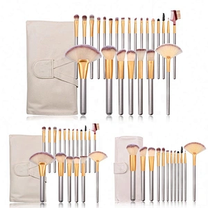 New Product Wholesale Quality Brush Make Up Profesional Set Man-Made Fiber Portable Makeup Brushes 24 Pcs