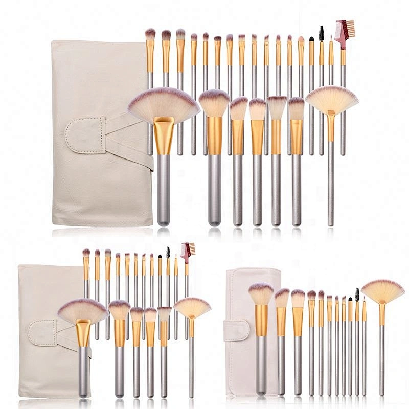 New Product Wholesale Quality Brush Make Up Profesional Set Man-Made Fiber Portable Makeup Brushes 24 Pcs