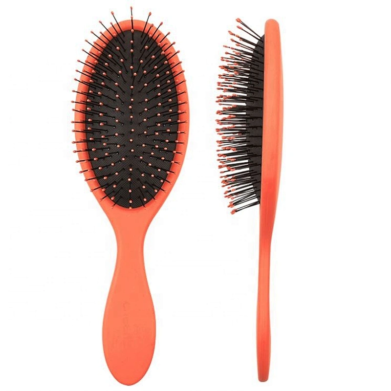 Colorful hair care brush massager soft cushion nylon bristles wet salon use hair brush