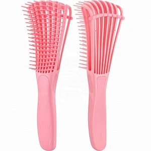 Wholesale Custom Logo Products Eight Rows Detangling Massage Detangle Hair Brush For Curly