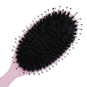 Professional Pink Hair Extension Loop Brush Mix boar bristle Cushion wig Brush for women beauty