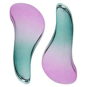 OEM Hair Brushes Fashional Electroplating Pink Green Color Custom Logo Plastic Bristles Hairbrush Detangle