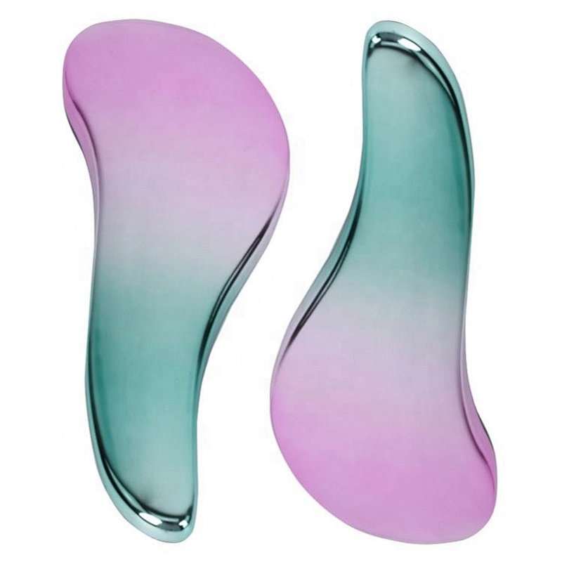 OEM Hair Brushes Fashional Electroplating Pink Green Color Custom Logo Plastic Bristles Hairbrush Detangle