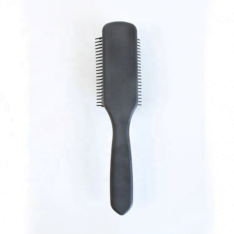 wonderful hard bristle Men's black strong 9 rows unique styling Denman Hair Brushes