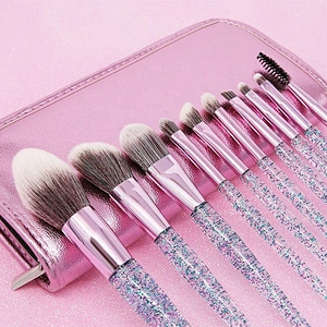 10 Pcs Crystal Colorful Makeup Brush Set Handle Powder Custom Logo Make Up