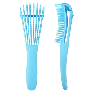 Small MOQ wet octopus hair extension care plastic detangling salon hairdressing vented hairbrush detangle