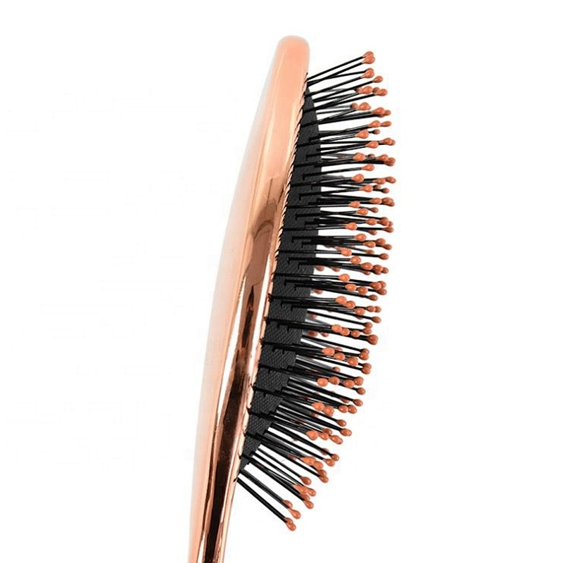 Factory directly outlet  Professional salon care Gold Wet and Dry massage Electroplate Hair Brush