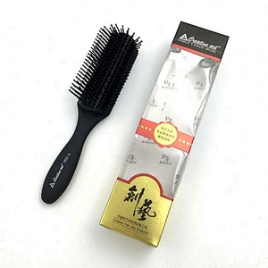 Classic Easy Clean Removable Denman Styling Bling Handle Brush Pad 5 7 9 Row Hairbrush