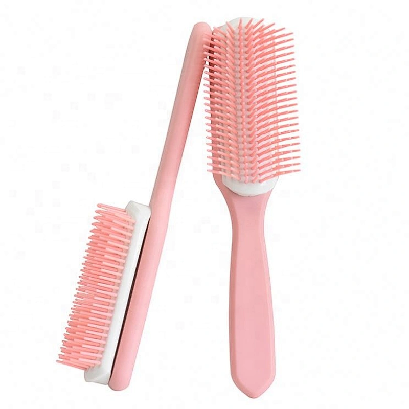Wholesale plastic denman tek hair brush 9 rows ingrown hair brush for girls