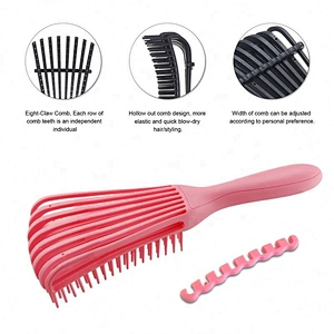 Hairdressing Vent Feature Plastic Handle Magic Eight Rows Octopus Spare Ribs Comb Detangling Hair Brush