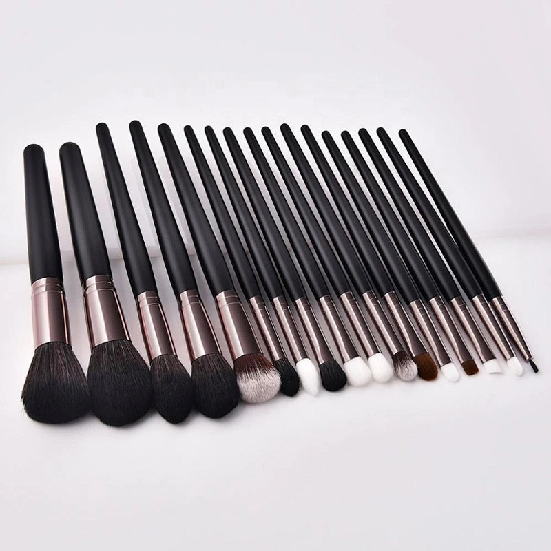 17Pcs Latest Design Wood Handle Makeup Brush Set