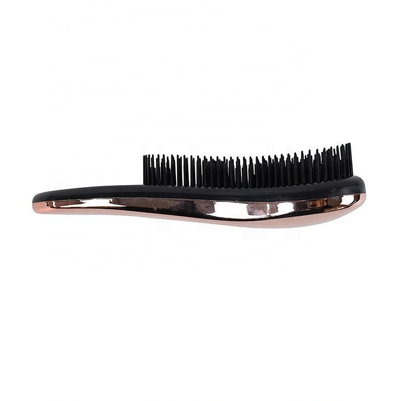 Hot sell personalized Durable Fashion Comfortable Wholesale Rose Gold Detangle electroplated Hair Brush