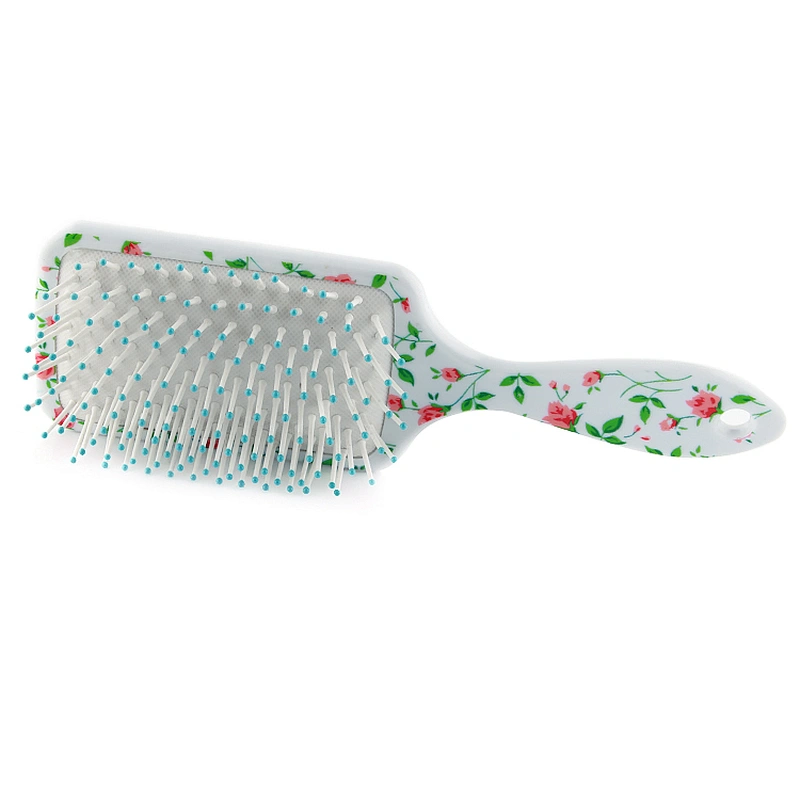 Xinlinda brand factory wholesale customised antique hair brushes good quality printed flower round heated ionic hair brush