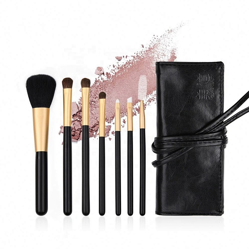 Wholesale Professional Black Make Up Brushes Private Label  7Pcs Makeup Brush Set