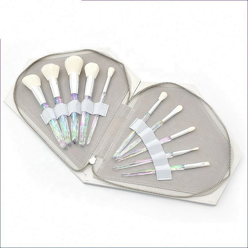 2020 New Arrival 10Pcs Exquisite Cosmetics Brush Diamond Art Bag Make Up Sets