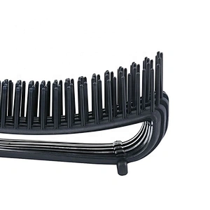 PVC box set custom printed wave eight lines teeth air drying wet detangling flexible teeth hair brush