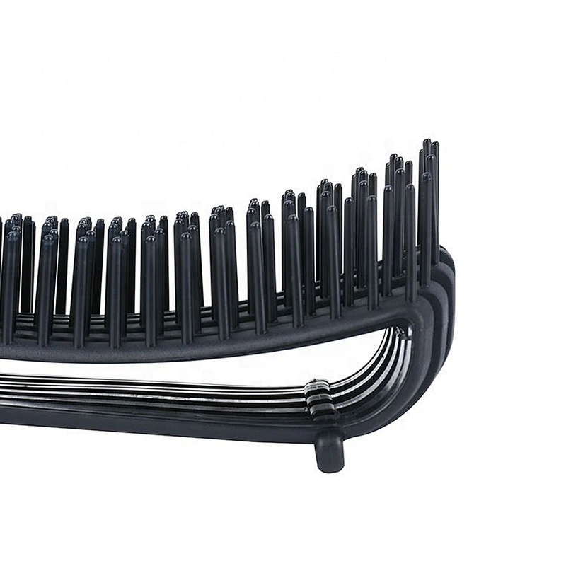 PVC box set custom printed wave eight lines teeth air drying wet detangling flexible teeth hair brush