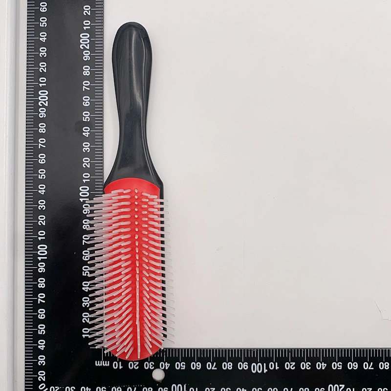 9 Rows Nylon Hair Brush Plastic Bling Handle Brush mens plastic denman styling hair brushes