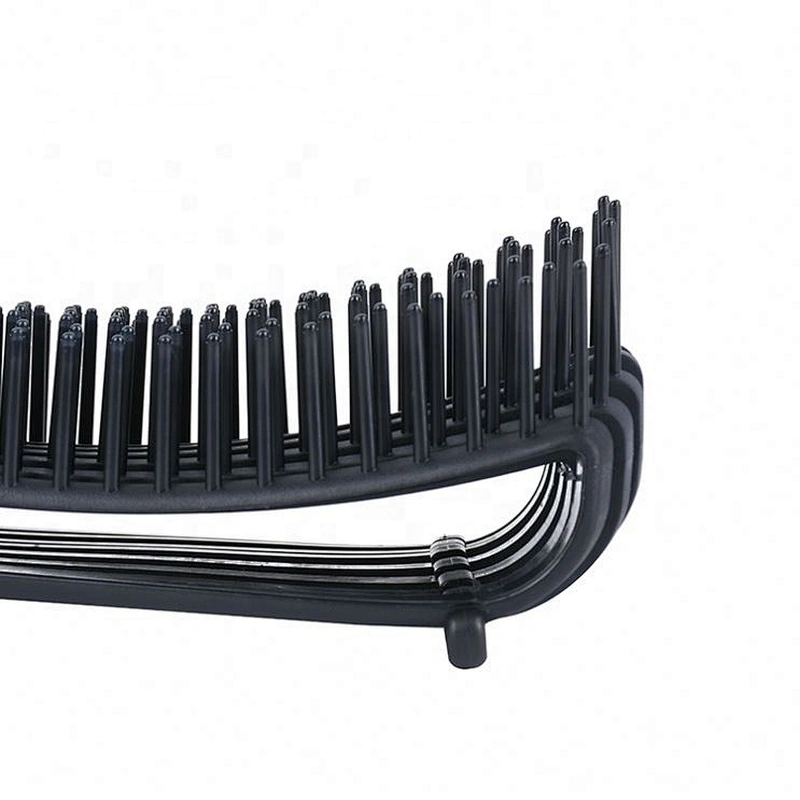 Black Personalized cheap wet detangling detachable curve vent fast drying hair brush