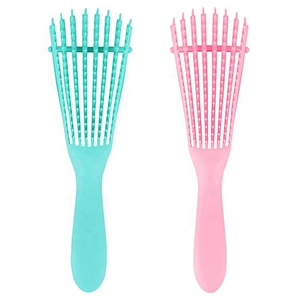 Manufacturing OEM professional cushion massage custom vent flexible teeth octopus detangling brush
