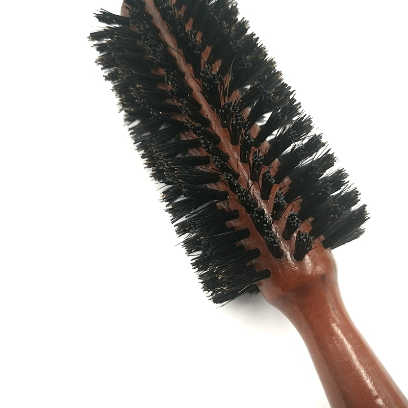 Nature environment-friendly degradable wooden roller hair brush