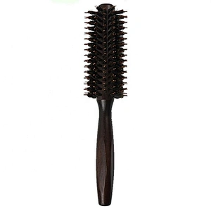 Exfoliating nylon boar bristle salon women care beauty fashional hairdressing round styling wooden brush