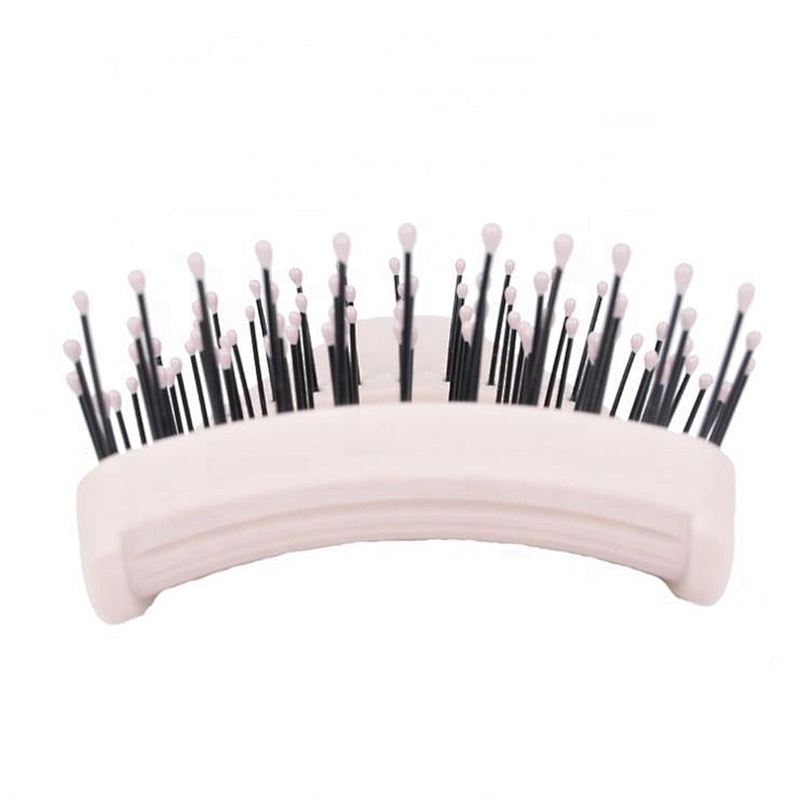 Soft touch quickly drying vented air curved brush big paddle massage nylon bristles custom wave brush