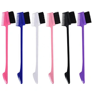 plastic new style women's pocket mini double sided rat tail edge brush comb for beauty care