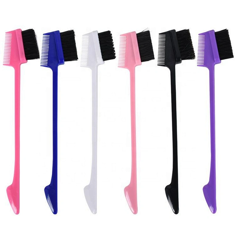 plastic new style women's pocket mini double sided rat tail edge brush comb for beauty care