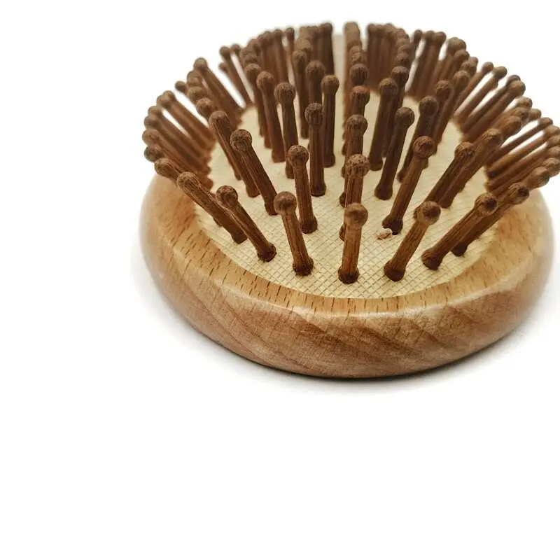 Hot Selling High quality oval wooden or bamboo hair brush set boar bristle hair brush with wood comb set