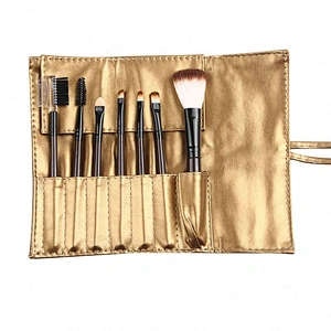 Wholesales 7 Pcs Professional Plastic Make Up Brush Label Makeup Bag Set