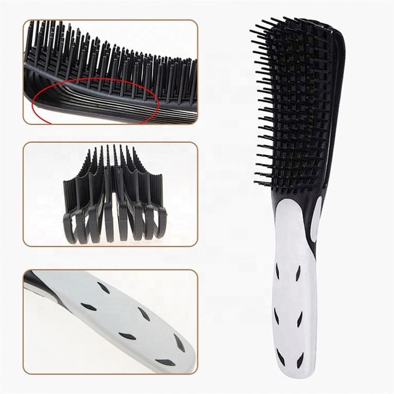 Good Quality Soft Rubber Handle Detangling Eight-Claw Hair Brush For Curly
