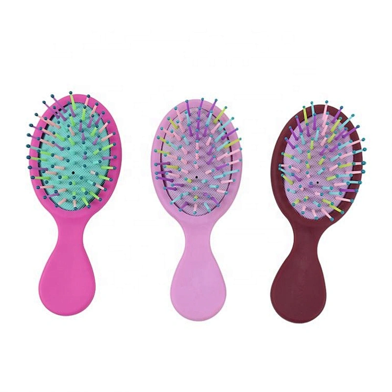 New Fashion Eco Hairbrush Black Pocket Travel Kids Nylon Pins Mini Hair Brush