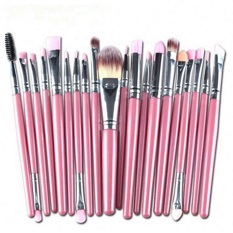M259 20pcs Professional Makeup Brushes Kit Set Powder Eyeshadow Eyeliner Lip Brush Flat Brush Face BLUSHER Plastic