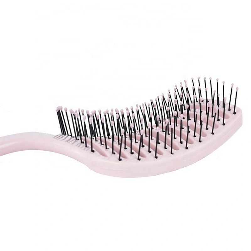 Fashional inject body cheap soft nylon bristles curve massager brush ergonomics shape wave brush custom