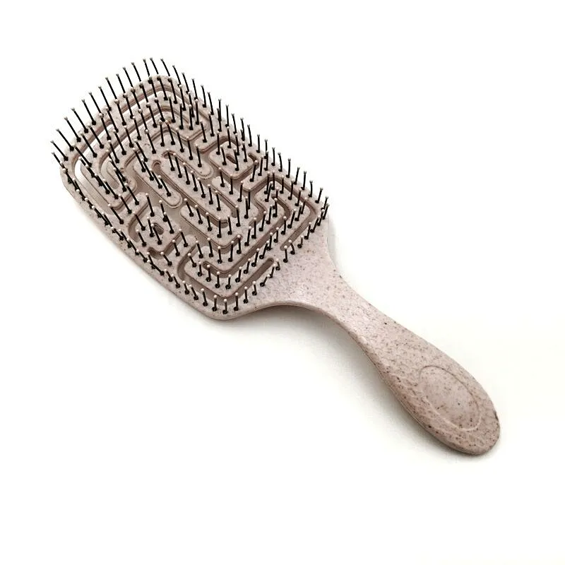 Supply Cheap Pop Detangling Eco-friendly Hair Brush Plastic Handle Hair Brush Waterproof